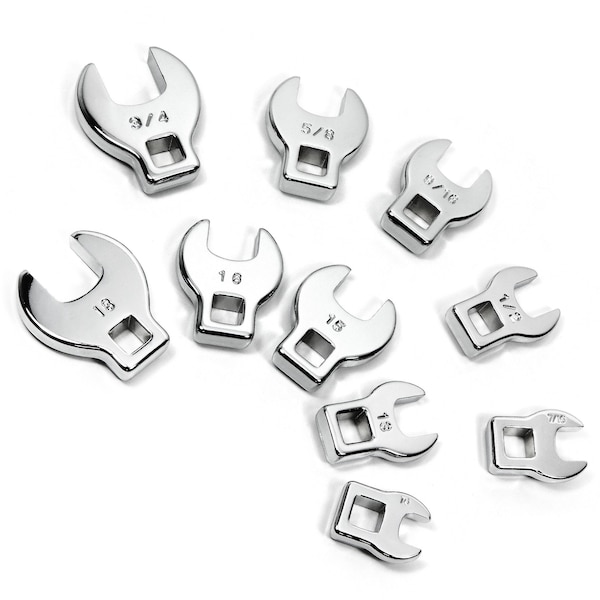 10Pc 3/8" Drive Crowfoot Wrench Set